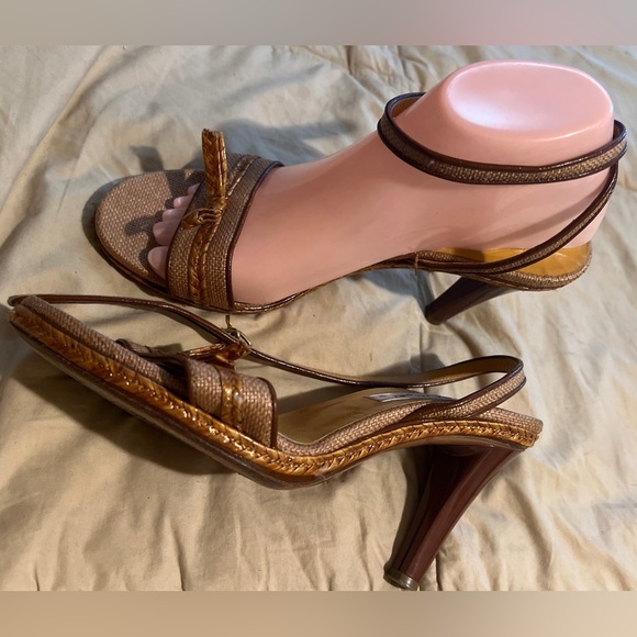 Marc Jacobs Heels 39.5 Strappy Dress Weave Sandals - Picture 2 of 6